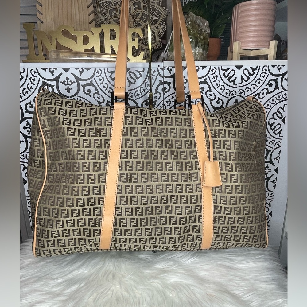 MT272 - Authentic FENDI Zucchino Travel Bag